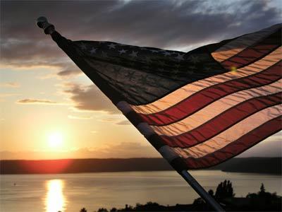 american-flag sunset